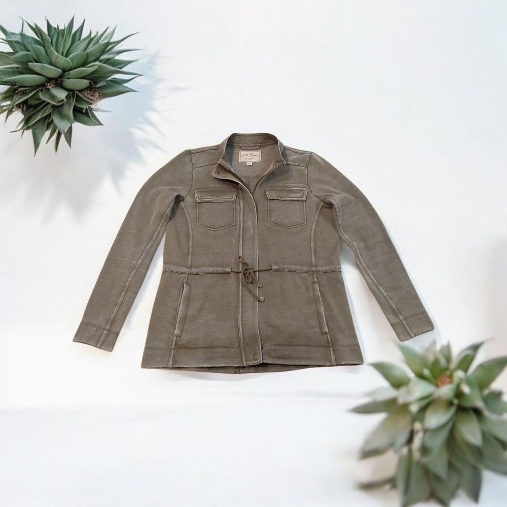 Lucky Brand Sweater Cargo Utility Zip Up Jacket Womens Size Xs